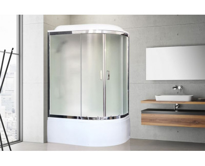 Душевая кабина Royal Bath RB 8120BK6-WC-CH 120х80 см, с матовыми стеклами, левосторонняя