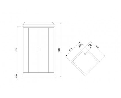 Душевая кабина Royal Bath RB 80HP7-WC 80х80 см, с матовыми стеклами