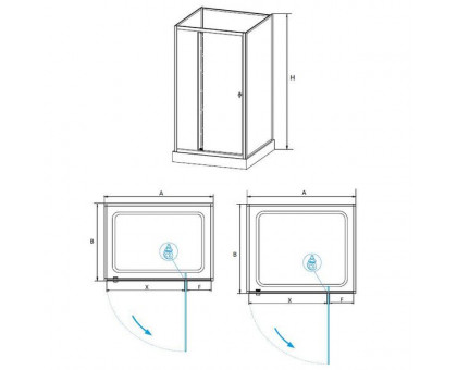 Душевая кабина RGW OLB-207 70x70 профиль белый