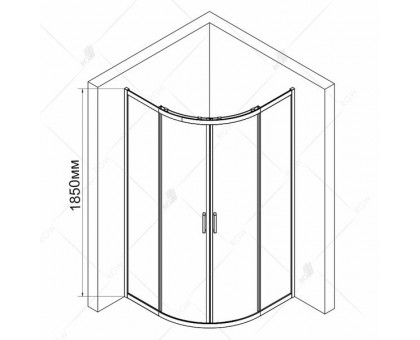 Душевой уголок RGW CL-53B 90x90, прозрачное стекло