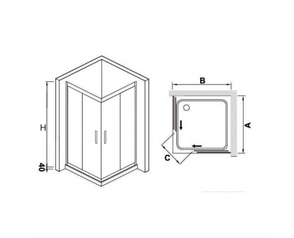 Душевой уголок RGW HO-311 (HO-31 + Z-41) 120x120, прозрачное стекло