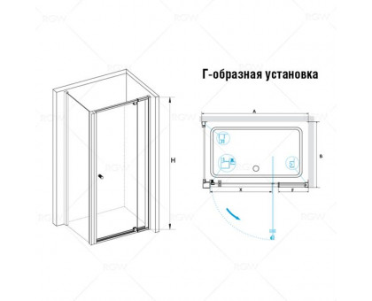 Душевой уголок RGW PA-32 (PA-02 + Z-050-1) 70x70, прозрачное стекло