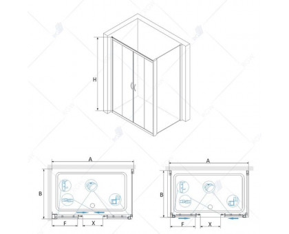 Душевой уголок RGW PA-41 (PA-11 + Z-050-2) 200x120, прозрачное стекло