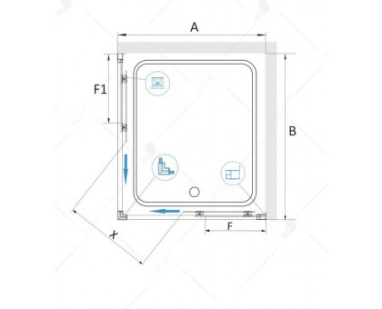 Душевой уголок RGW CL-34B 80х80, прозрачное стекло