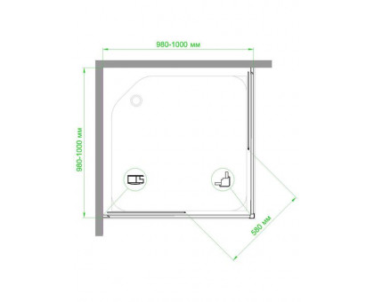 Душевой уголок Royal Bath RB HPD-C 100х100 см, с матовыми стеклами