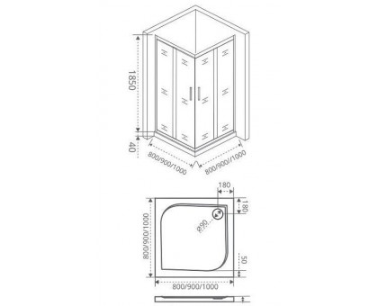 Душевое ограждение Good Door INFINITY CR-90-C-CH 90х90 см