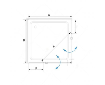 Душевой уголок RGW SV-33 80x80, прозрачное стекло
